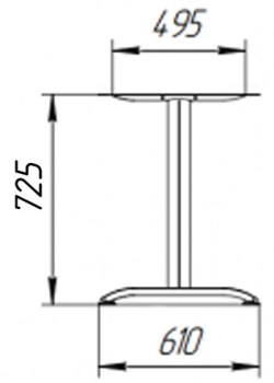 Каркас для стола High-Т EKO размеры