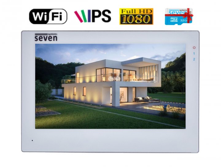 IP домофон з Wi-Fi SEVEN DP-7577FHDW - IPS white