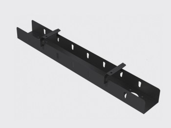 Съёмный узкий кабель-канал для проводов и розеток под стол металлический